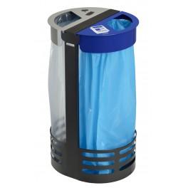 Support sac Vigipirate CITWIN 2x75L sur pieds - acier galvanisé - fixation au sol - ref 8058798_0