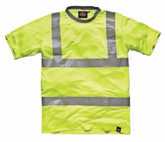 T-shirt haute visibilité Dickies - 100% polyester - Bandes réfléchissantes de 5 cm - Norme EN471:2003 Catégorie 2 Niveau 2_0