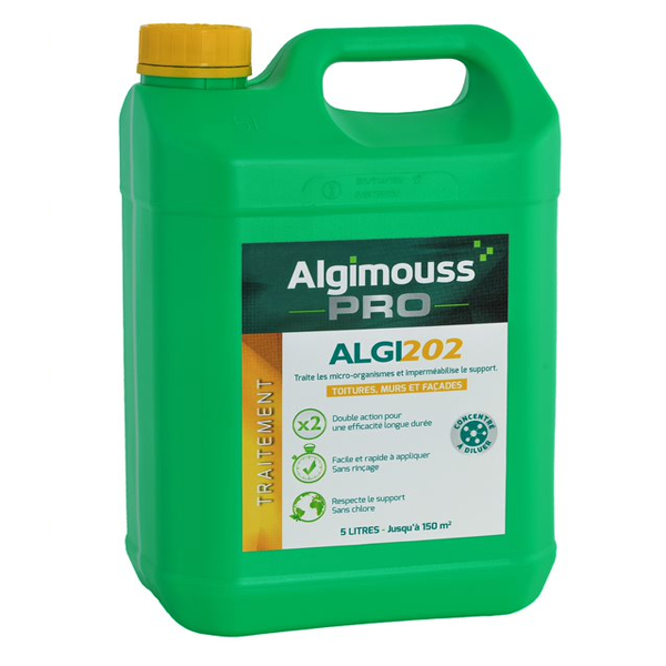 TRAITEMENT FONGICIDE ET IMPERMÉABILISANT ALGI202 BIDON DE 5 LITRES