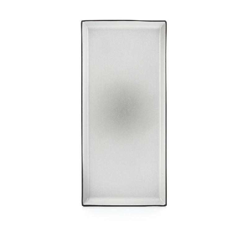 ASSIETTE PLATE RECTANGULAIRE GRIS PORCELAINE 32,5X15 CM REVOL