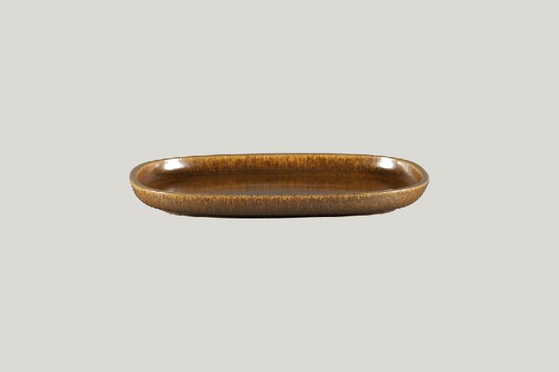 PLAT OVALE BRONZE PORCELAINE 26,1 CM RAKSTONE EASE