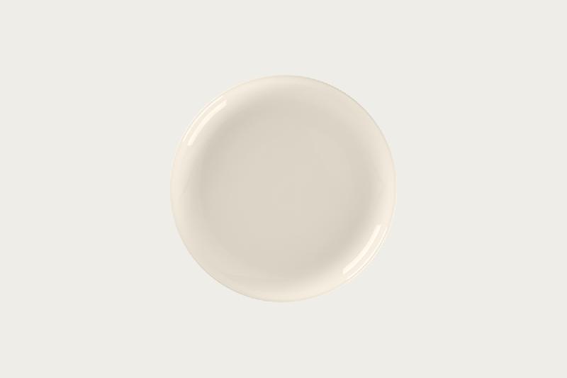 ASSIETTE COUPE PLATE ROND IVOIRE PORCELAINE Ø 20,8 CM FEDRA RAK