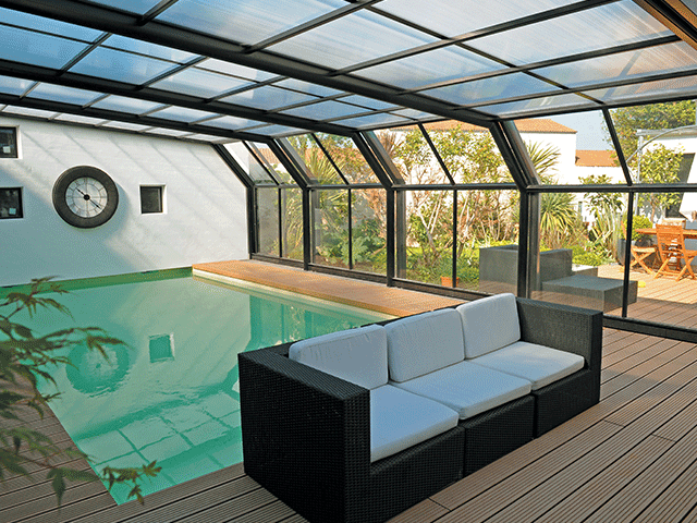 Abri de piscine haut ATTIK - adossé, fixe ou télescopique, galbé ou angulaire_0