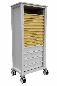 Armoire médicale simple XL - Réf : AMX - Milcare - 20 glissières - Capacité 158 kg_0