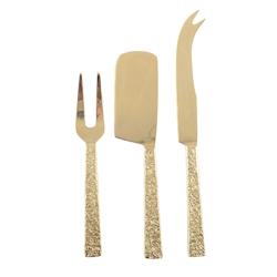 Aulica Couteaux A Fromage Dores - Lot De 3 - 120602_0