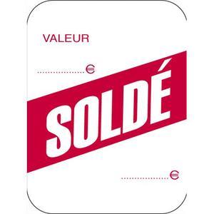 Avery - Boîte de 1000 étiquettes perforées pré-imprimées 'Soldé' - Dimensions : 49 x 65 mm - Produit éco-responsable_0
