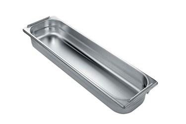 BAC GASTRO INOX 2/8 PLEIN AVEC ANSES ESCAMOTABLES - H 65 MM