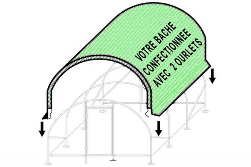 Bâche de couverture pour serre - jardin couvert - 200 µ_0