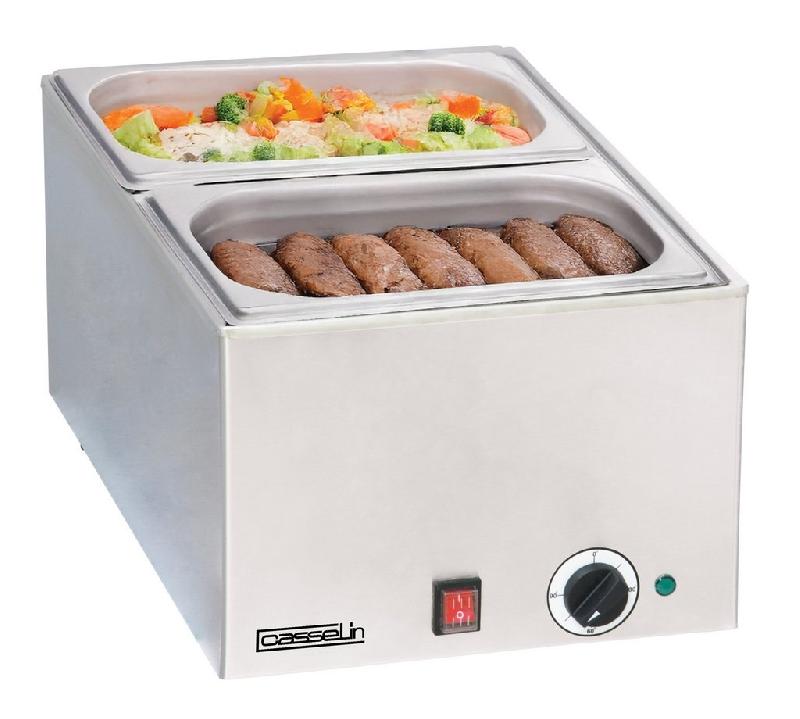 Bain-marie électrique monophasé avec 2x gn 1/2 température 0 à 90 °... - PCBM2_0