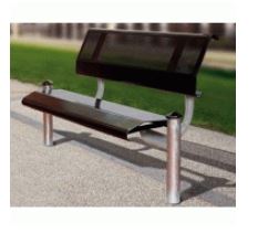 Banc public en acier - Modèle Mercure - Assise et dossier en tôle perforée - Longueur 1 480 mm_0