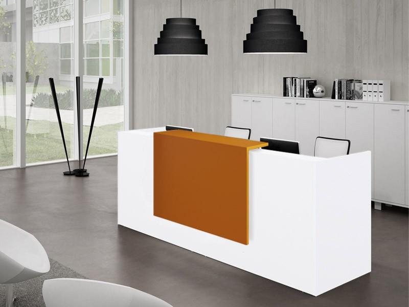 Banque d'accueil droite modèle Z2 - Officity - 246, Orange, Blanc_0