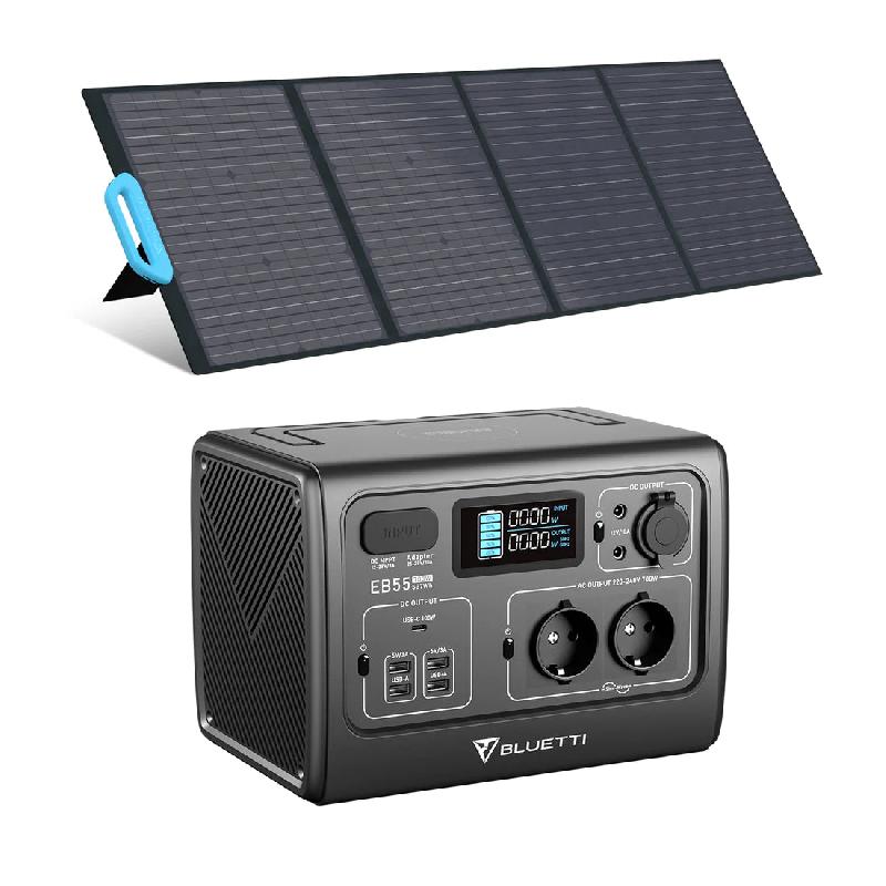BLUETTI EB55 + PV120 Groupe électrogène solaire_0