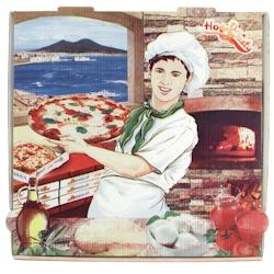 Boîte Pizza Vésuvio Ishia - Carton - 33 x 33 x 3,5 cm - par 100 - blanc en carton 3760394091509_0