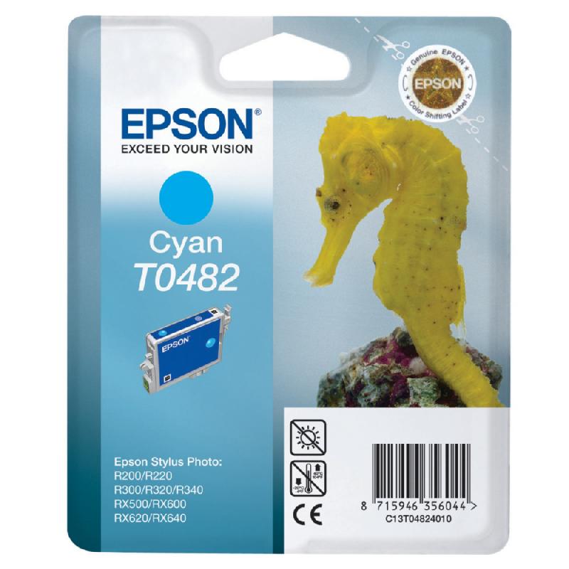 CARTOUCHE EPSON T0482 CYAN POUR IMPRIMANTES JET D'ENCRE