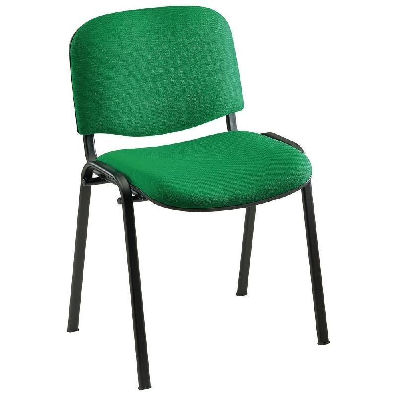 CHAISE VISITEUR EMPILABLE FIRST - EN TISSU - HAUTEUR DOSSIER 34 CM - COULEUR VERT (PRIX À L'UNITÉ)