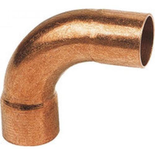COURBE CUIVRE 90° MÂLE / FEMELLE À SOUDER - DIAMÈTRE 35 MM BRICOZOR