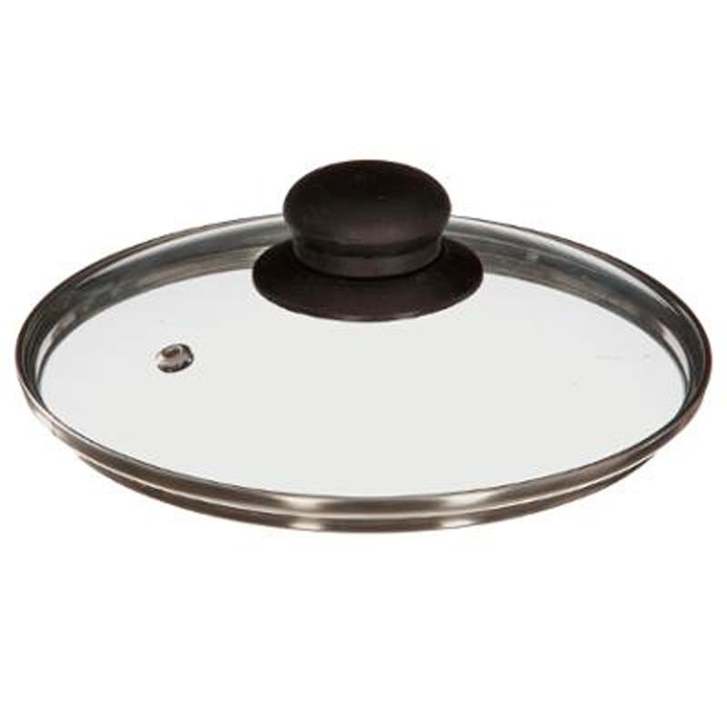 Couvercle de cuisson en verre transparent 18cm - Isolant et poignée anti-chaleur - Paris Prix_0