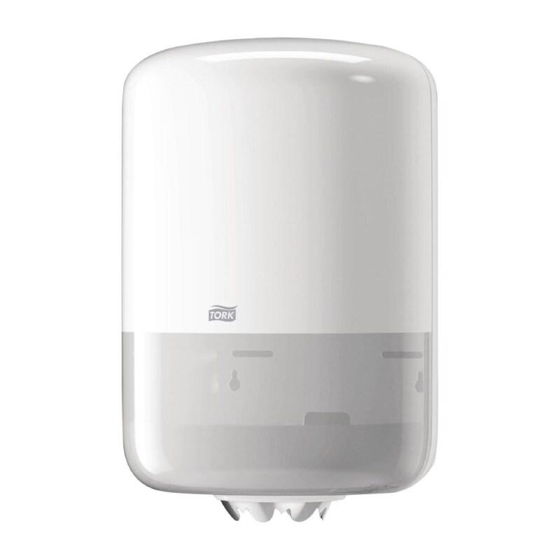 Distributeur blanc pour bobine à dévidage central - 239 x 227 x 360 mm - TORK - 0615402168090_0