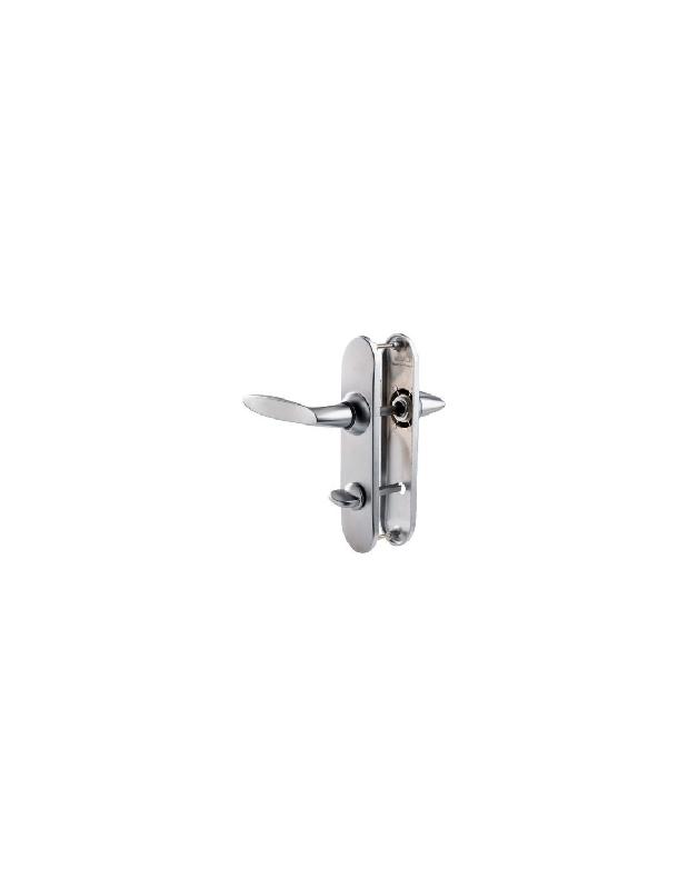 ENSEMBLE SUR PLAQUES TWIST PETIT MODEL CONDAMNATION FINITION CHROMÉ VELOURS - VACHETTE - 069128