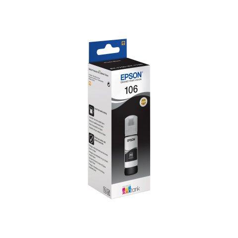 EPSON 106 BOUTEILLE D’ENCRE NOIRE PHOTO ECOTANK -  AUTHENTIQUE