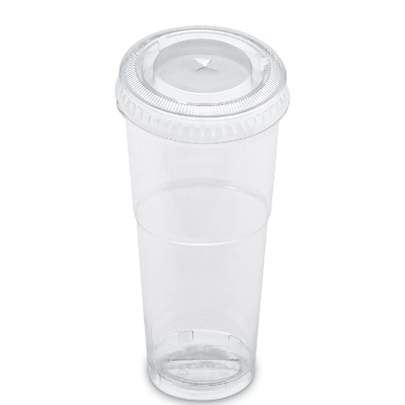 Gobelet Pot à Dessert  30cl NOVACUP VALUE PACK + Couvercle Trou  Inclus Snacking Recyclé Transparent  Verrine - Lot de 6250 unités - transparent Ma_0