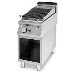 Virtus group Grillade Gaz en Pierre Lavique, Zone de Cuisson en Fonte, Viande/Poisson 1 Brûleur - P900 - Virtus - 0698142744199_0