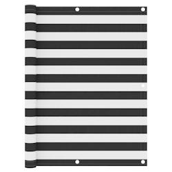 Helloshop26 - Écran de balcon 120 x 400 cm tissu oxford anthracite et blanc 02_0009980 - 3000537247760_0