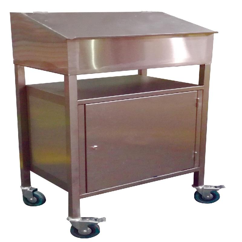 ITALCONCEPT L2G Pupitre Inox 304, Sur Placard Avec Roulettes, 1100 x 560 x 510mm - 3616350009494_0
