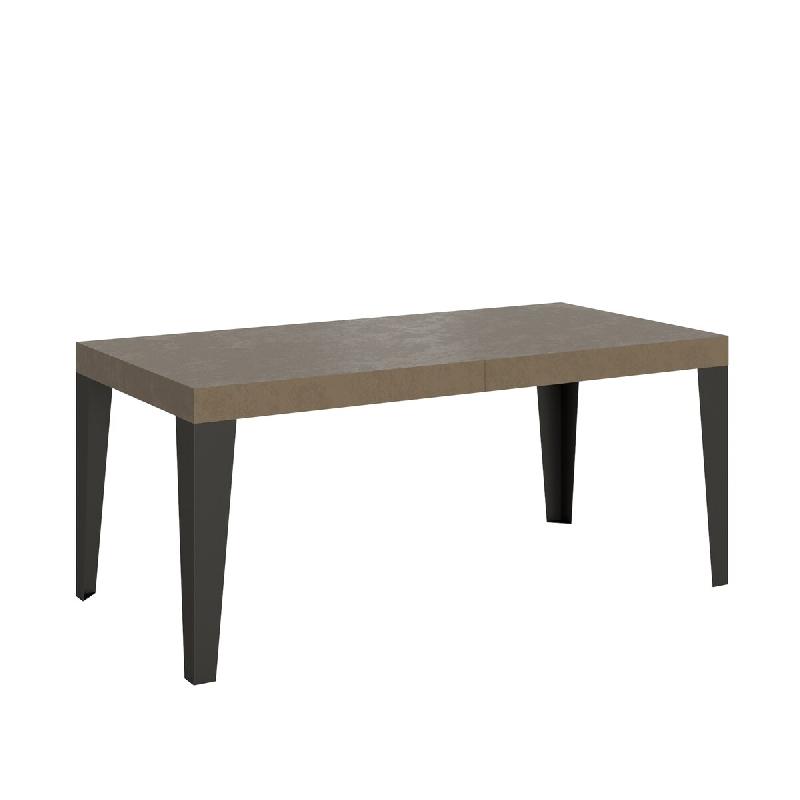 Itamoby Table Extensible 200/304X90 Cm Gris Tourterelle Flame Avec Pieds Anthracite - beige multi-matériau VE200TAFLMALL-TT-AN_0