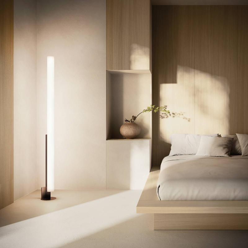 KDLN LAMPADAIRE LED MODÈLE T, NOIR, HAUTEUR 185 CM, À INTENSITÉ VARIABLE