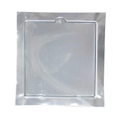 LOT DE 5 TRAPPES DE RAMONAGE EN FONTE - ZINGUÉ BLANC - 21 X 20 MM TORBEL
