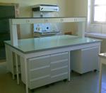 Meuble mobile sous paillasse - 4 tiroirs - Réf MB8604T - mélaminé blanc hydrofuge - L. 860mm_0