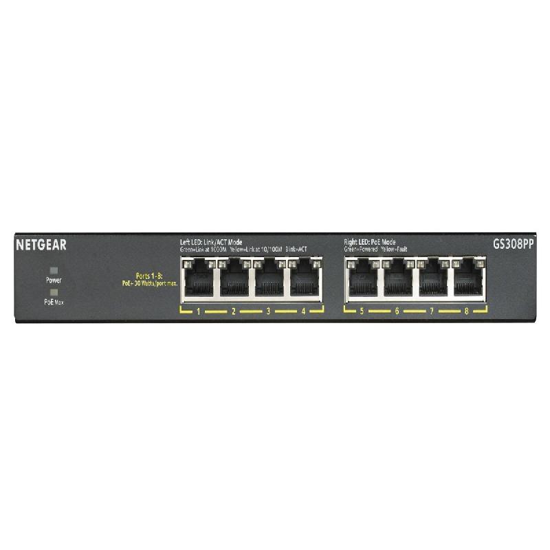 NETGEAR gs308pp switch 8 x 10/100/1000 (poe+) - gs308pp-100eus_0