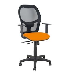 Piqueras y Crespo Silla Alocén traslack malla negra asiento bali naranja brazos regulables - orange multi-matériau 345TKM840B308B10CRN_0