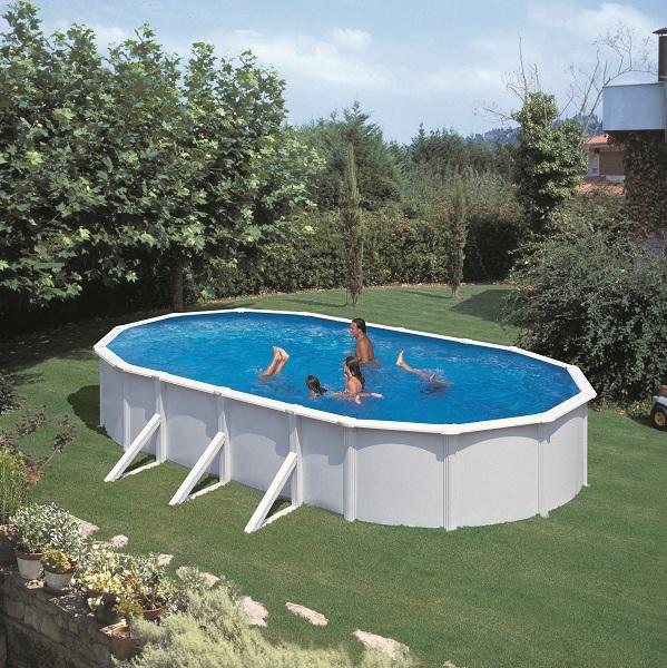 Piscine ovale acier 6,34m x 3,99m x h: 1,22m - filtration à cartouche - renfort apparents_0