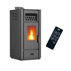 Poêle à granulés air Anita 10 kW Noir Sannover - Anita10-noir_0