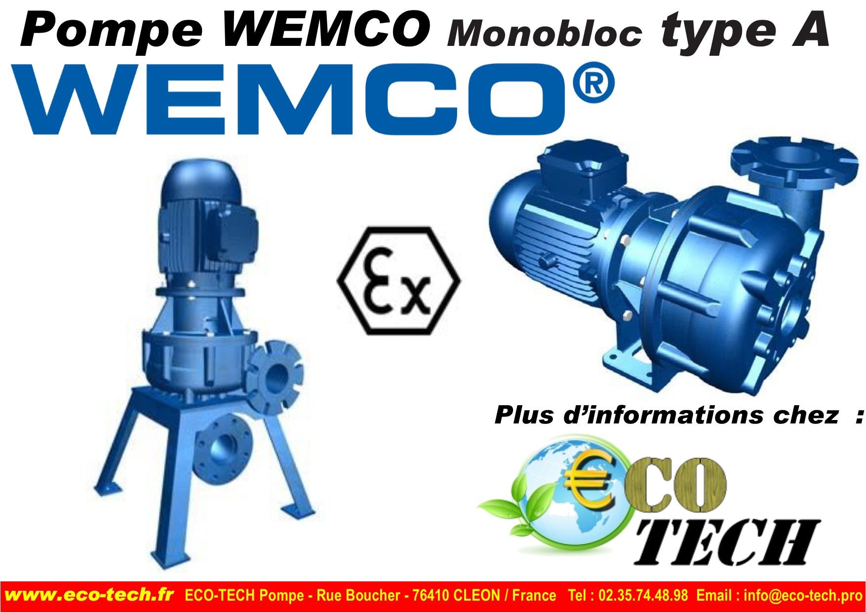 Pompes wemco monobloc  centrifuge atex type a_0