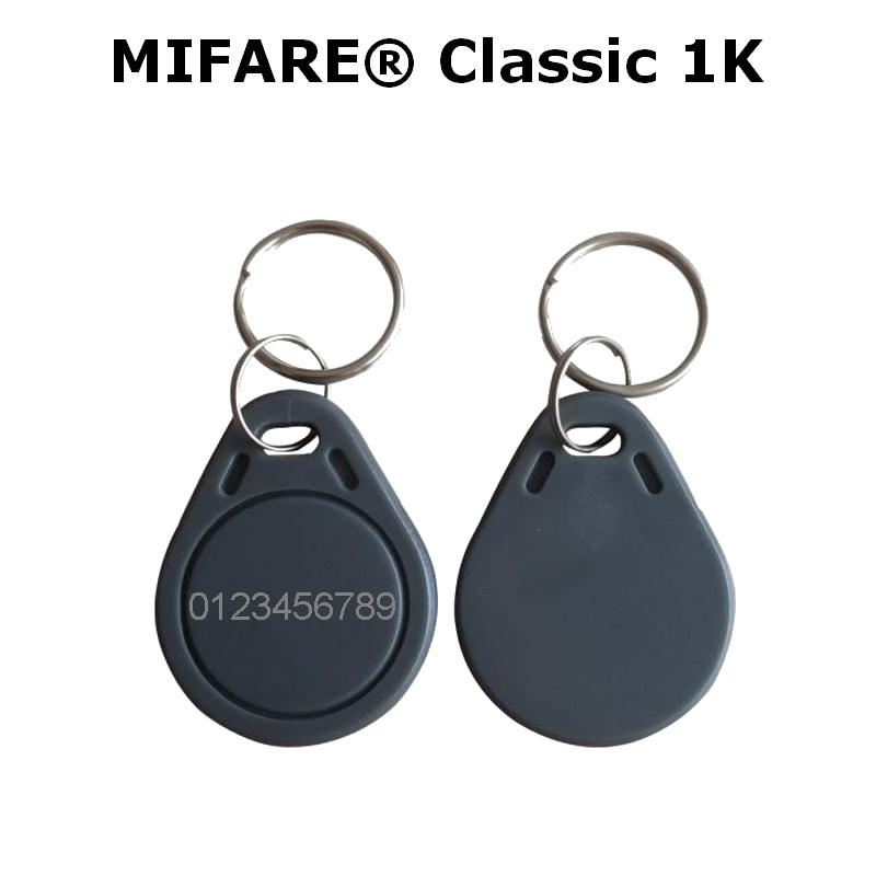 Porte-clefs noir mifare® classic 1k noir avec sn gravé en décimal - mifare-key-1kk-gn_0