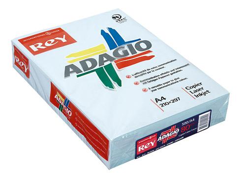 PAPIER A4 COULEURS PASTEL BLEU 80 G REY ADAGIO - RAMETTE DE 500 FEUILLES