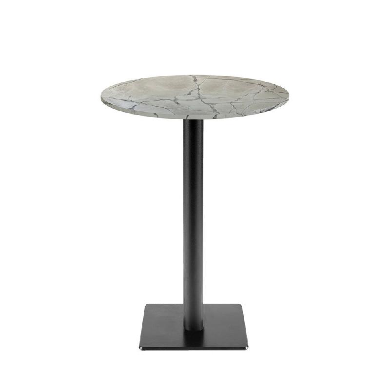 RestooTab - Mange-debout Milan T Ø50cm décor marbre venato - blanc fonte TB-MITFF-R50M-MB.VENA_0
