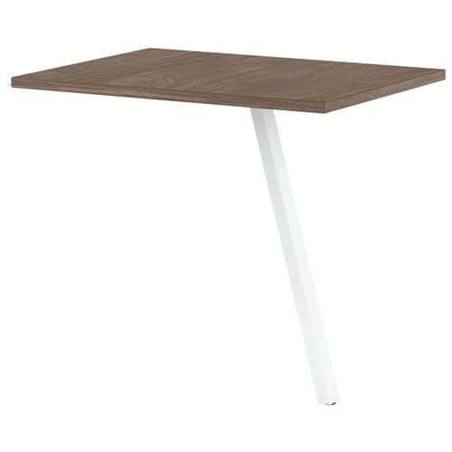 RETOUR BUREAU GARY 120 X 60 CM PIED BLANC PLATEAU NOYER - MBA