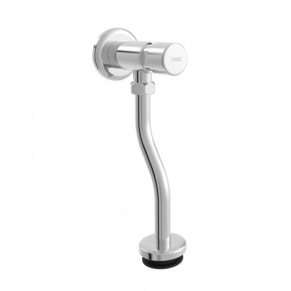 ROBINET D’URINOIR AVEC 1 TUBE ADAPTABLE À L'URINOIR CHROMÉ - TRES 21220001