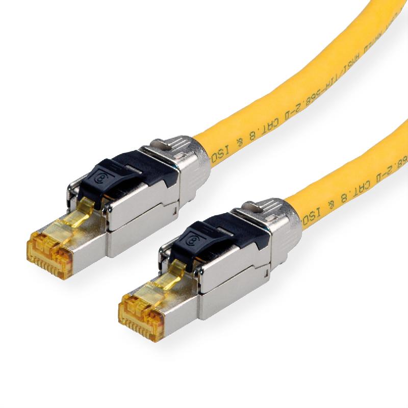 ROLINE Cordon Cat.8 (Classe I) S/FTP (PiMF) solide LSOH, jaune, 1 m_0
