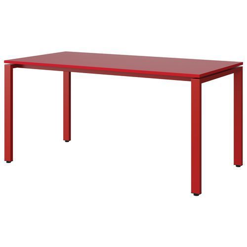TABLE MALIBU 160X80 T6 SOUDÉ STRA ABS ROUGE U321/ROUGE 3020 - MANUTAN EXPERT