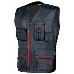 U-Power - Gilet de travail sans manches multi poches bleu foncé FUN Bleu Foncé Taille 4XL - XXXXL bleu 8033546158876_0