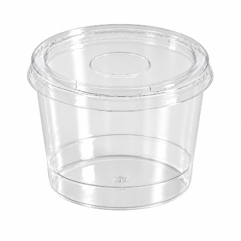 Verrine Bodega NOVACUP PS transparente 250 ml + couvercle PET - desserts - 300 ensembles - transparent VR411 + VRL11_0