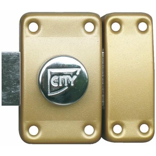VERROU EN APPLIQUE À BOUTON - VARIÉ - CYLINDRE 45 MM - BLANC - CITY 25 ISEO