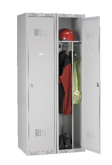 VESTIAIRE ÉCO SEAMLINE® À MONTER – INDUSTRIE SALIS. S/SOCLE 1 COL. L= 40CM GRIS - MANUTAN COLLECTIVITÉS