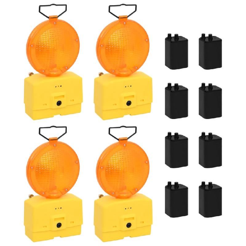 Vidaxl lampes de chantier 4 pcs avec piles 18x8x37 cm 150984_0