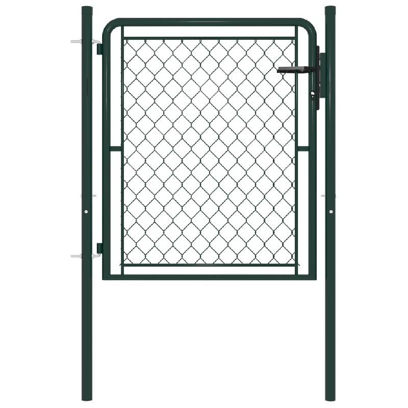 Vidaxl portillon acier 100x100 cm vert 144403_0